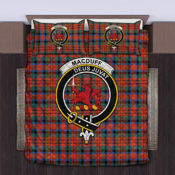 MacDuff Ancient Tartan Quilt Bed Set with Family Crest