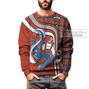 MacDuff Ancient Tartan Sweatshirt with Epic Bagpipe Style