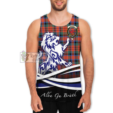 MacDuff Ancient Tartan Men's Tank Top with Alba Gu Brath Regal Lion Emblem