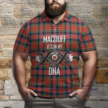 MacDuff Ancient Tartan Polo Shirt with Family Crest DNA In Me Style