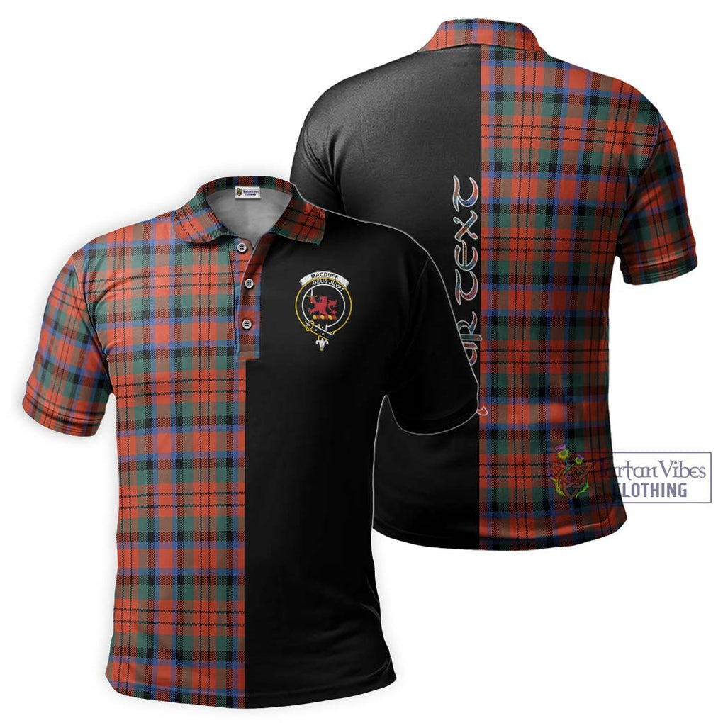 MacDuff Ancient Tartan Polo Shirt with Family Crest and Half Of Me Style Kid - Tartanvibesclothing Shop