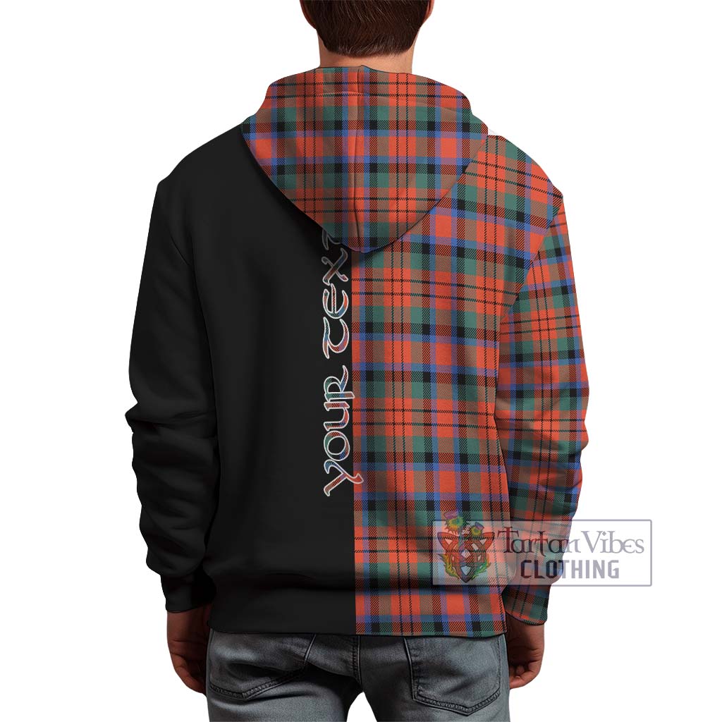 Tartan Vibes Clothing MacDuff Ancient Tartan Hoodie with Family Crest and Half Of Me Style