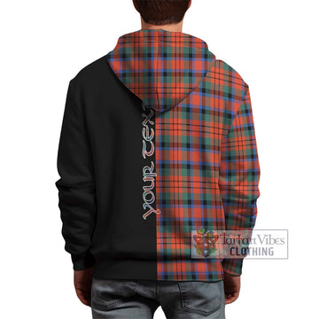 MacDuff Ancient Tartan Hoodie with Family Crest and Half Of Me Style