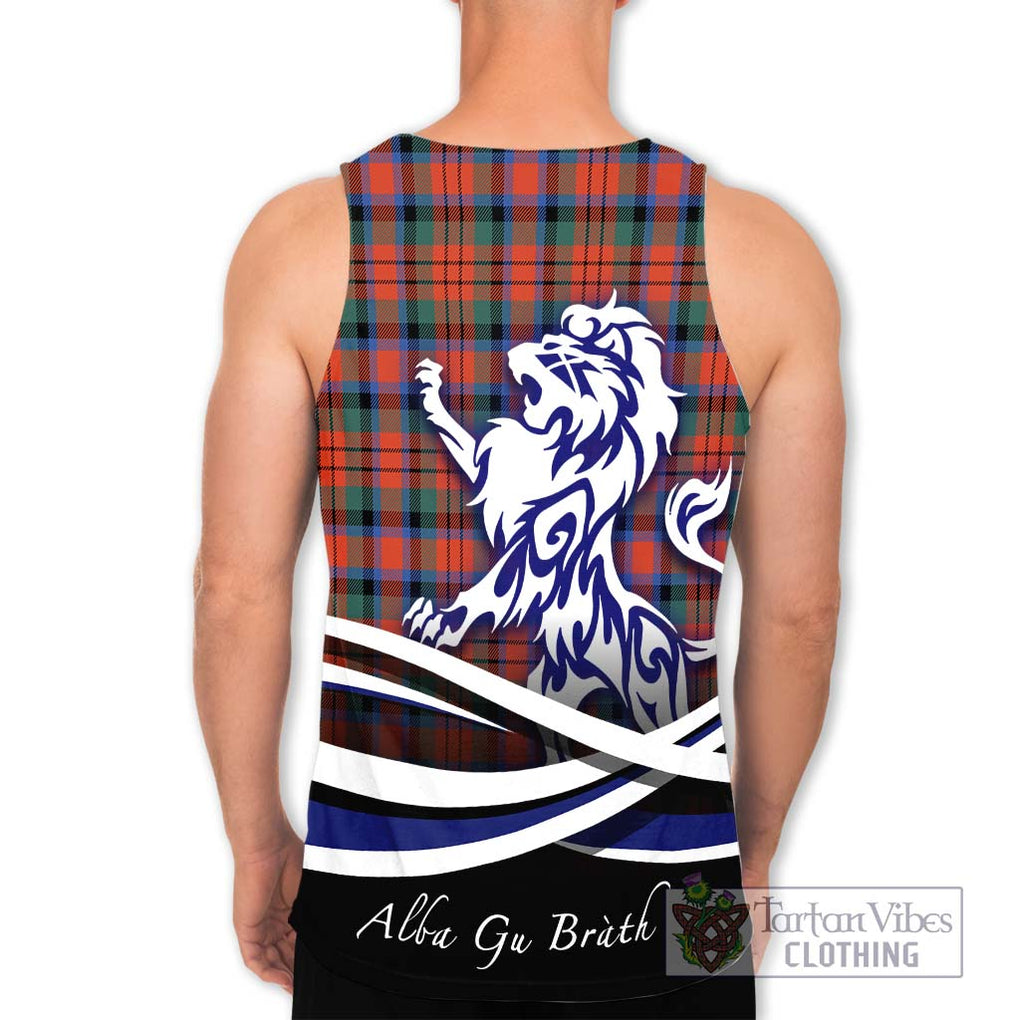 MacDuff Ancient Tartan Men's Tank Top with Alba Gu Brath Regal Lion Emblem - Tartanvibesclothing Shop