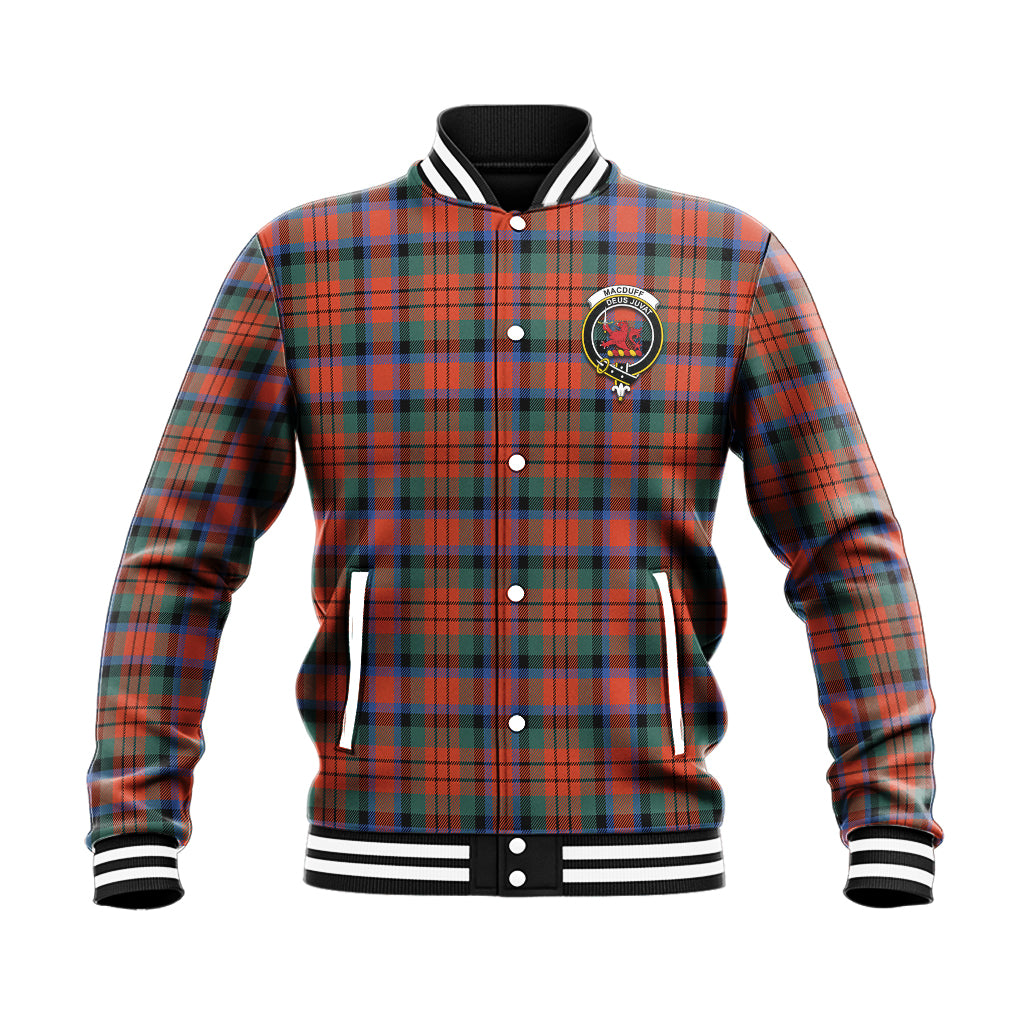 MacDuff Ancient Tartan Baseball Jacket with Family Crest - Tartan Vibes Clothing