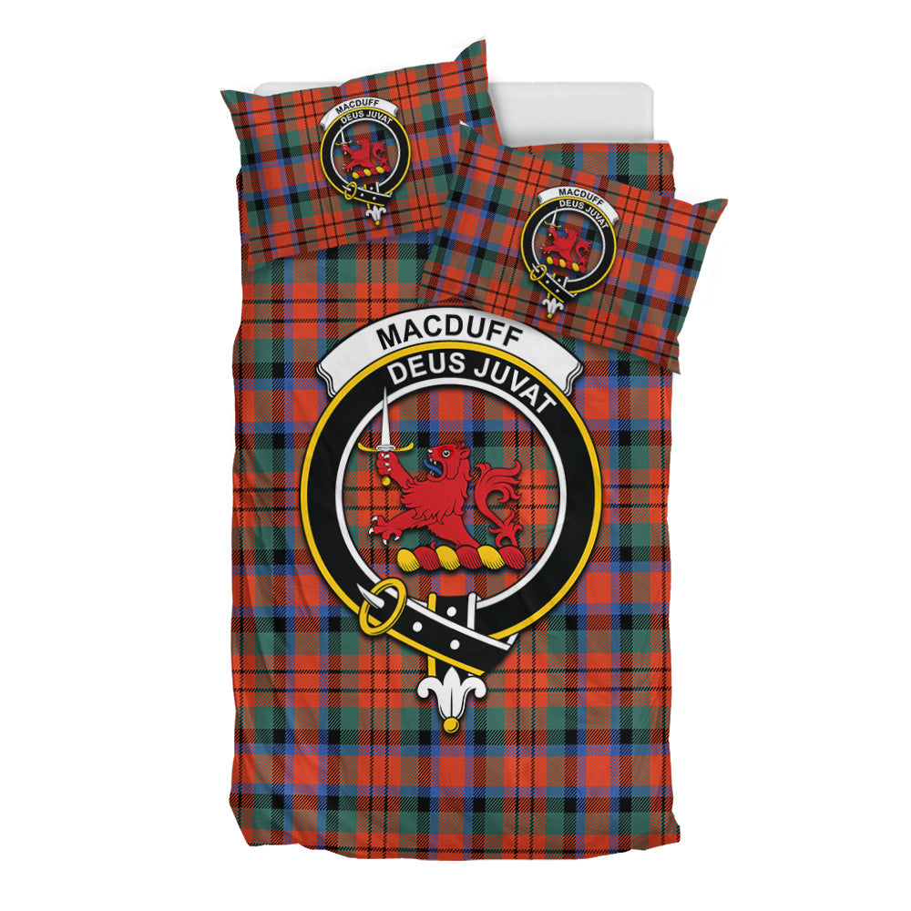 MacDuff Ancient Tartan Bedding Set with Family Crest - Tartan Vibes Clothing