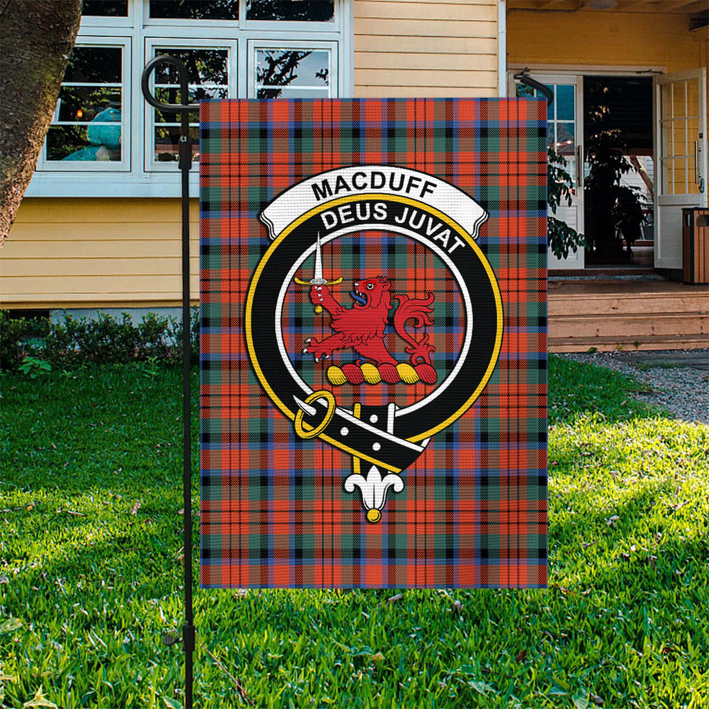 MacDuff Ancient Tartan Flag with Family Crest - Tartan Vibes Clothing