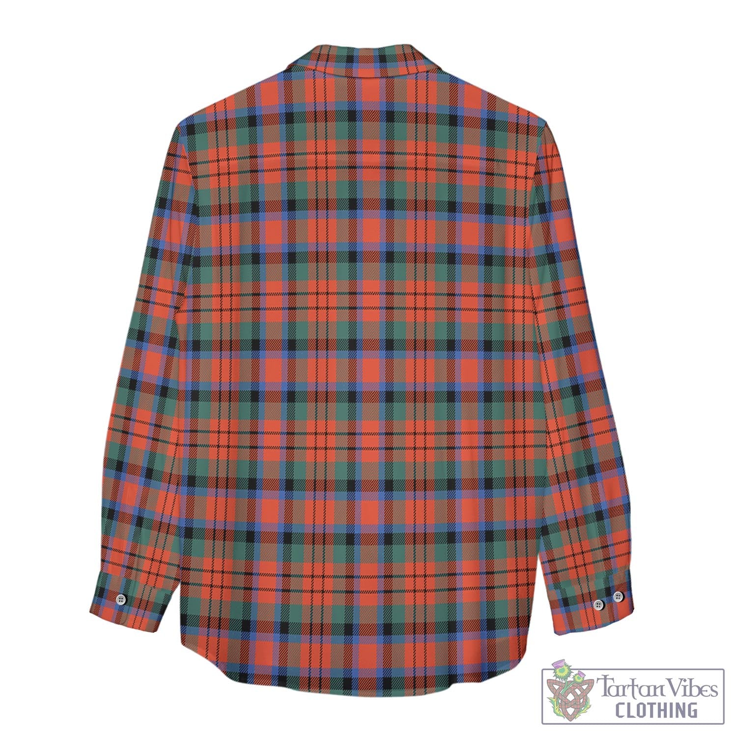 Tartan Vibes Clothing MacDuff Ancient Tartan Womens Casual Shirt with Family Crest