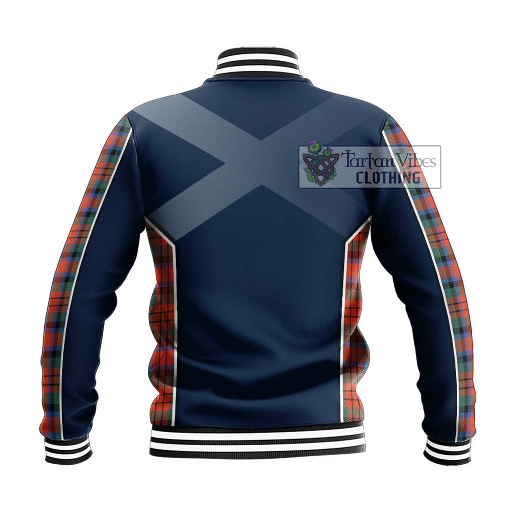 MacDuff Ancient Tartan Baseball Jacket with Family Crest and Lion Rampant Vibes Sport Style - Tartan Vibes Clothing