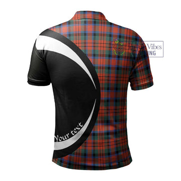 MacDuff Ancient Tartan Men's Polo Shirt with Family Crest Circle Style