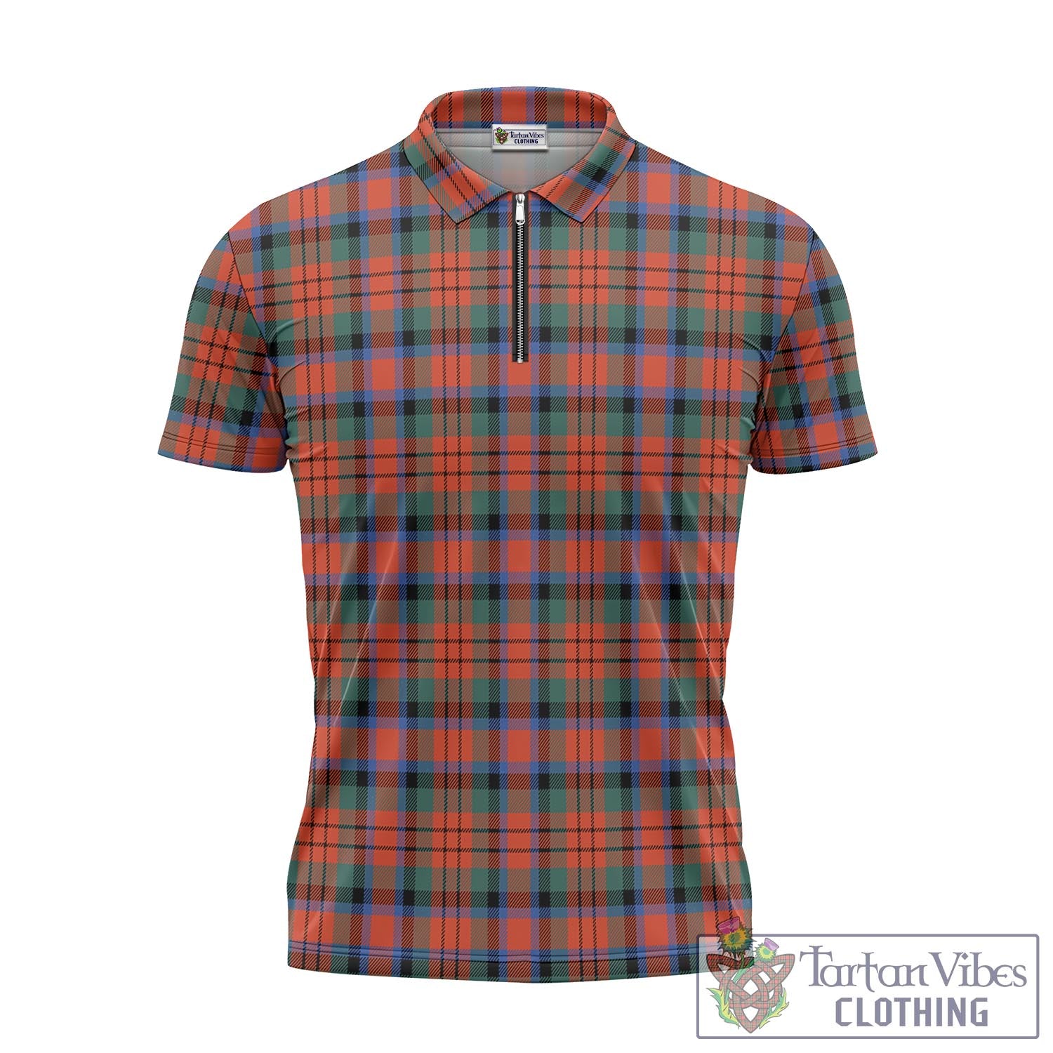 Tartan Vibes Clothing MacDuff Ancient Tartan Zipper Polo Shirt