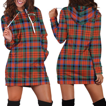 MacDuff Ancient Tartan Hoodie Dress with Family Crest