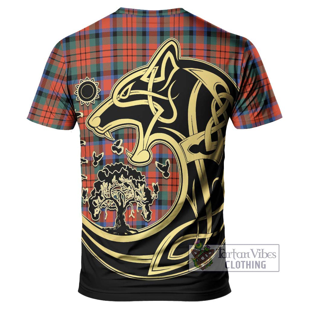 MacDuff Ancient Tartan T-Shirt with Family Crest Celtic Wolf Style - Tartan Vibes Clothing