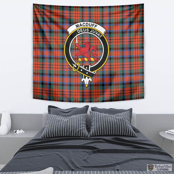 MacDuff Ancient Tartan Tapestry Wall Hanging and Home Decor for Room with Family Crest