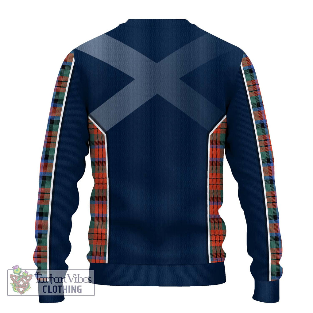 MacDuff Ancient Tartan Knitted Sweater with Family Crest and Lion Rampant Vibes Sport Style - Tartan Vibes Clothing