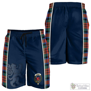 MacDuff Ancient Tartan Men's Shorts with Family Crest and Lion Rampant Vibes Sport Style