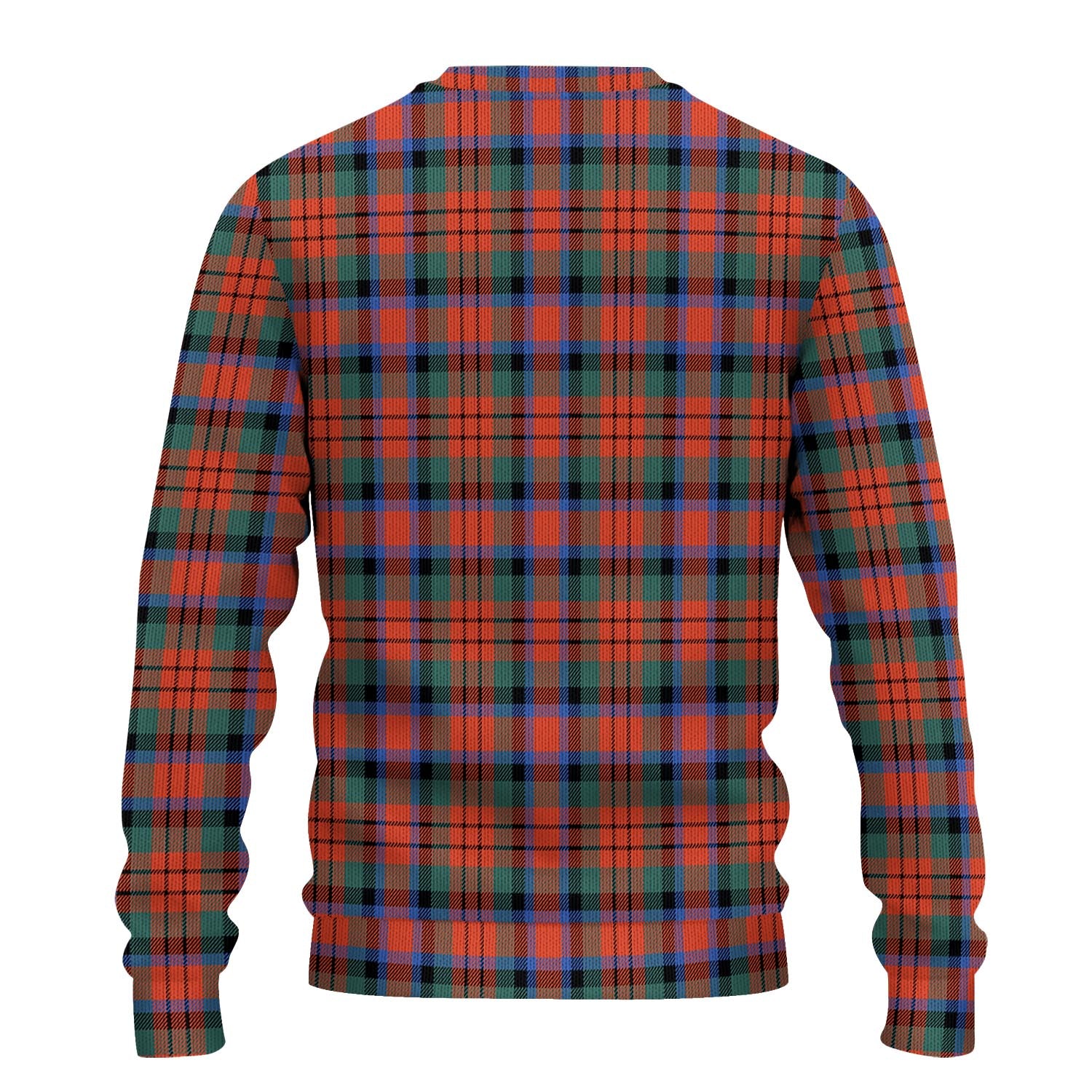 MacDuff Ancient Tartan Knitted Sweater with Family Crest - Tartanvibesclothing