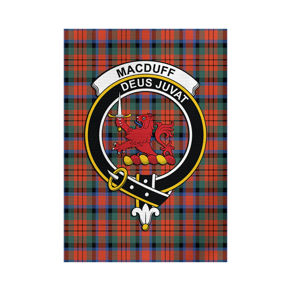 MacDuff Ancient Tartan Flag with Family Crest - Tartan Vibes Clothing