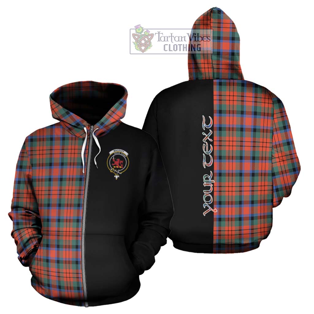 Tartan Vibes Clothing MacDuff Ancient Tartan Hoodie with Family Crest and Half Of Me Style