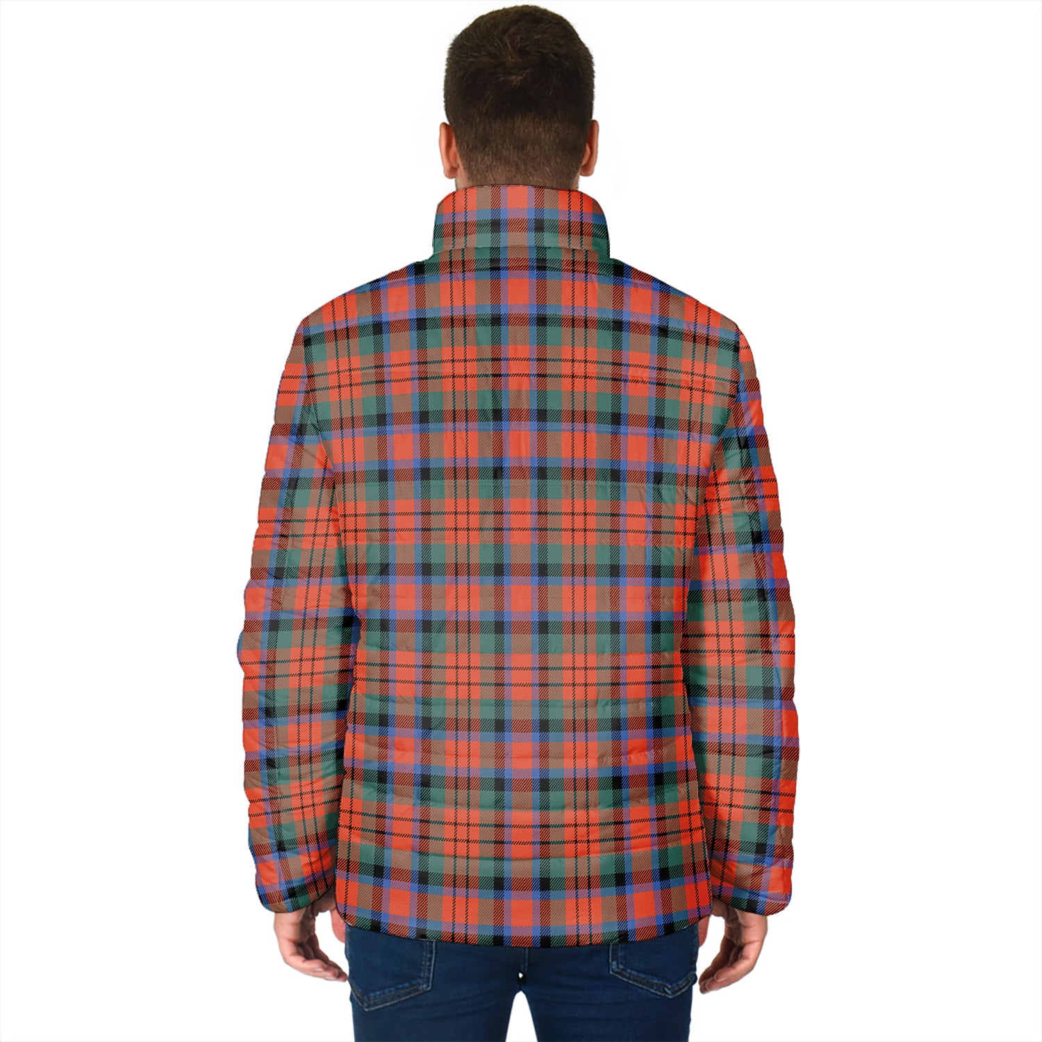 MacDuff Ancient Tartan Padded Jacket with Family Crest - Tartan Vibes Clothing