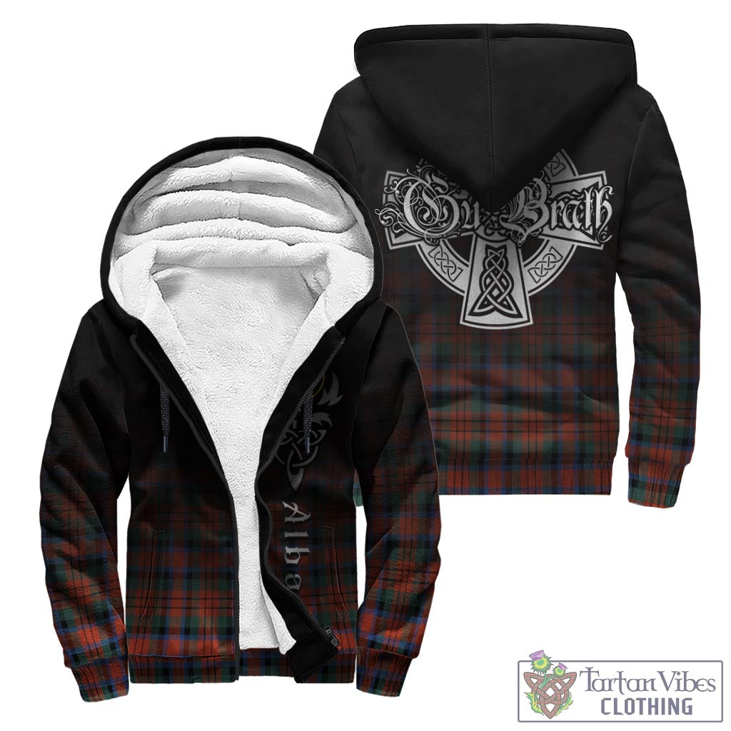 Tartan Vibes Clothing MacDuff Ancient Tartan Sherpa Hoodie Featuring Alba Gu Brath Family Crest Celtic Inspired