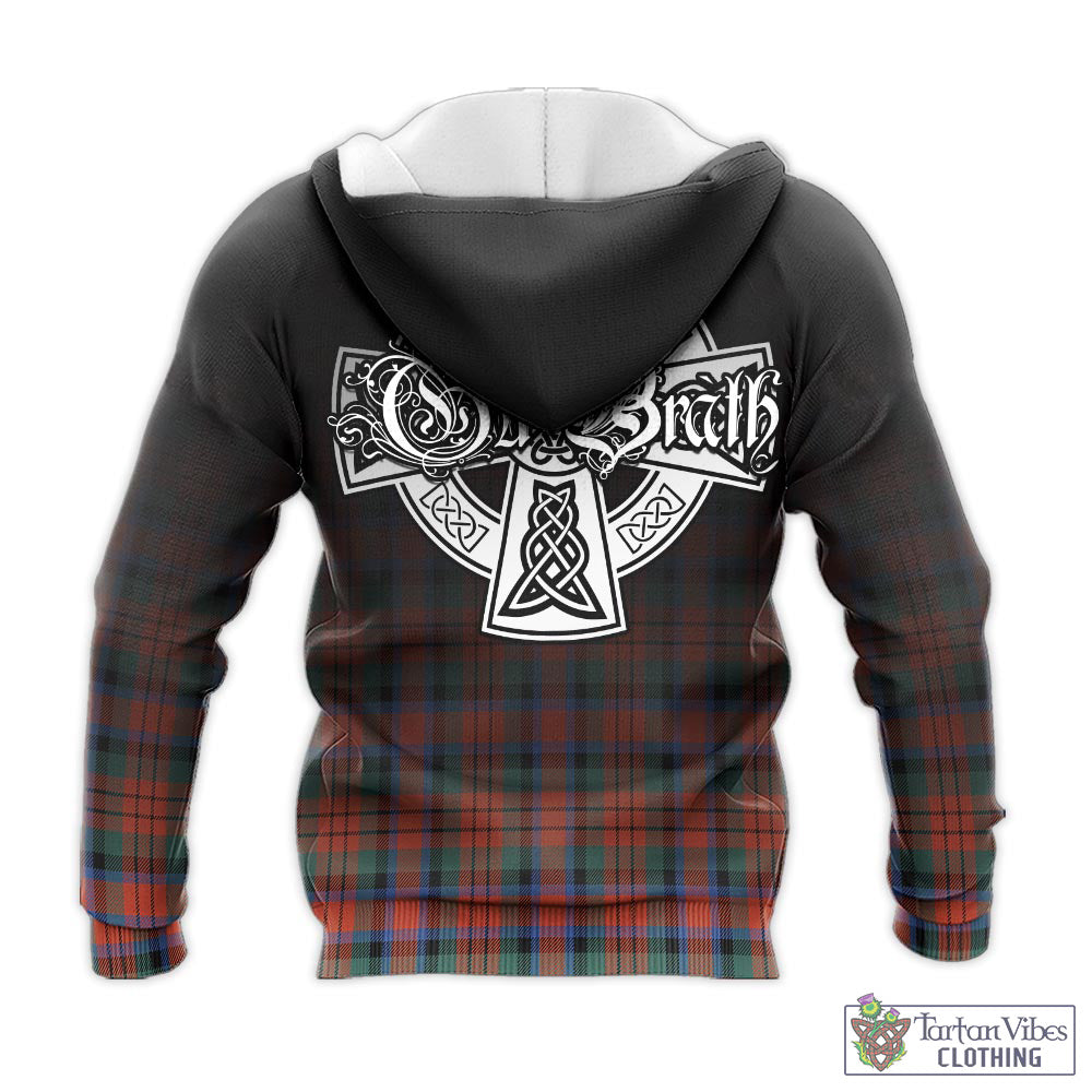 Tartan Vibes Clothing MacDuff Ancient Tartan Knitted Hoodie Featuring Alba Gu Brath Family Crest Celtic Inspired