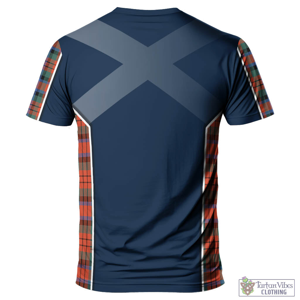 Tartan Vibes Clothing MacDuff Ancient Tartan T-Shirt with Family Crest and Lion Rampant Vibes Sport Style