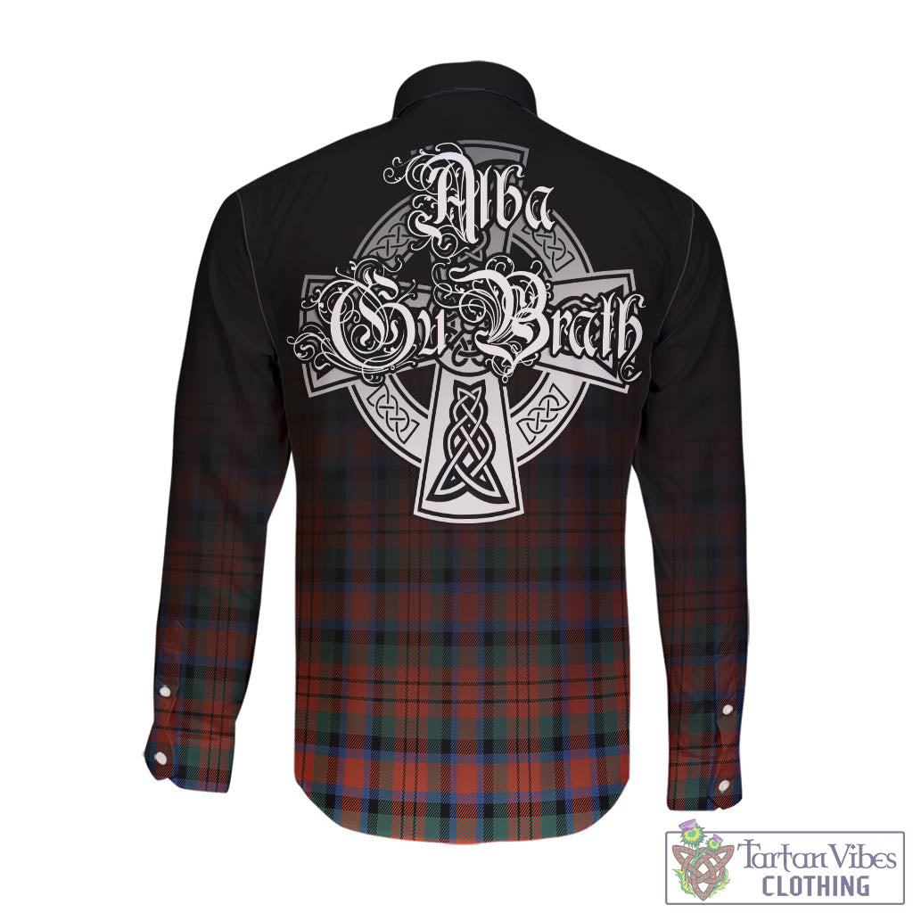 Tartan Vibes Clothing MacDuff Ancient Tartan Long Sleeve Button Up Featuring Alba Gu Brath Family Crest Celtic Inspired