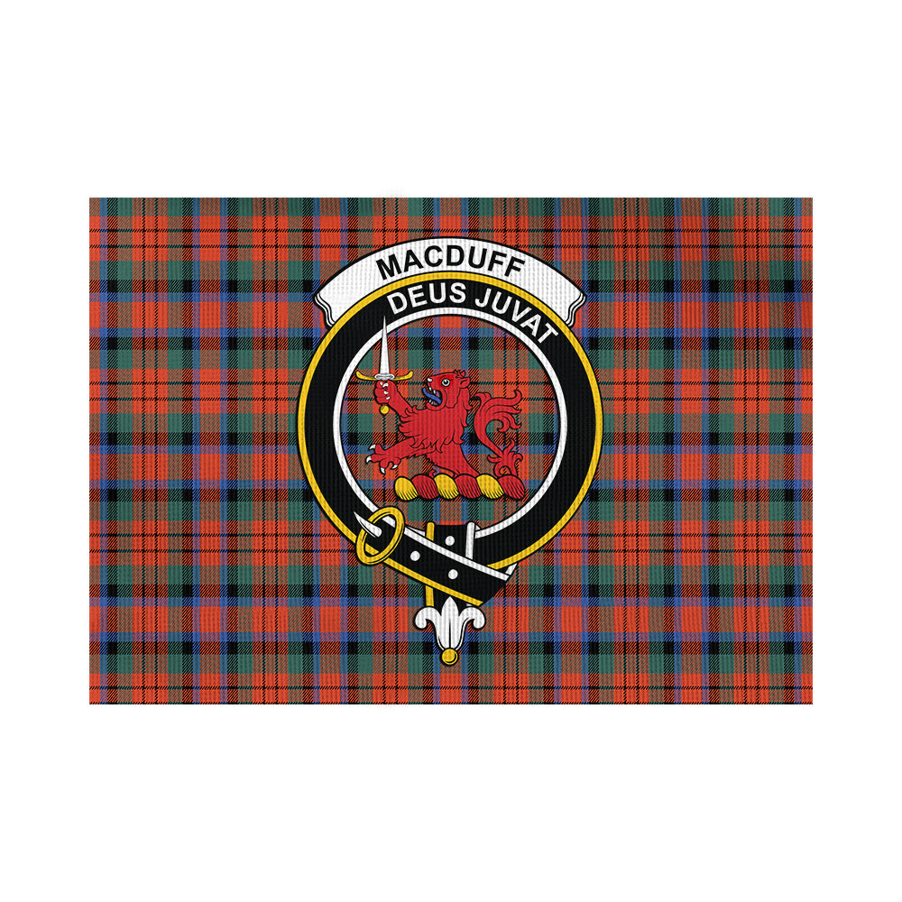 MacDuff Ancient Tartan Flag with Family Crest - Tartan Vibes Clothing