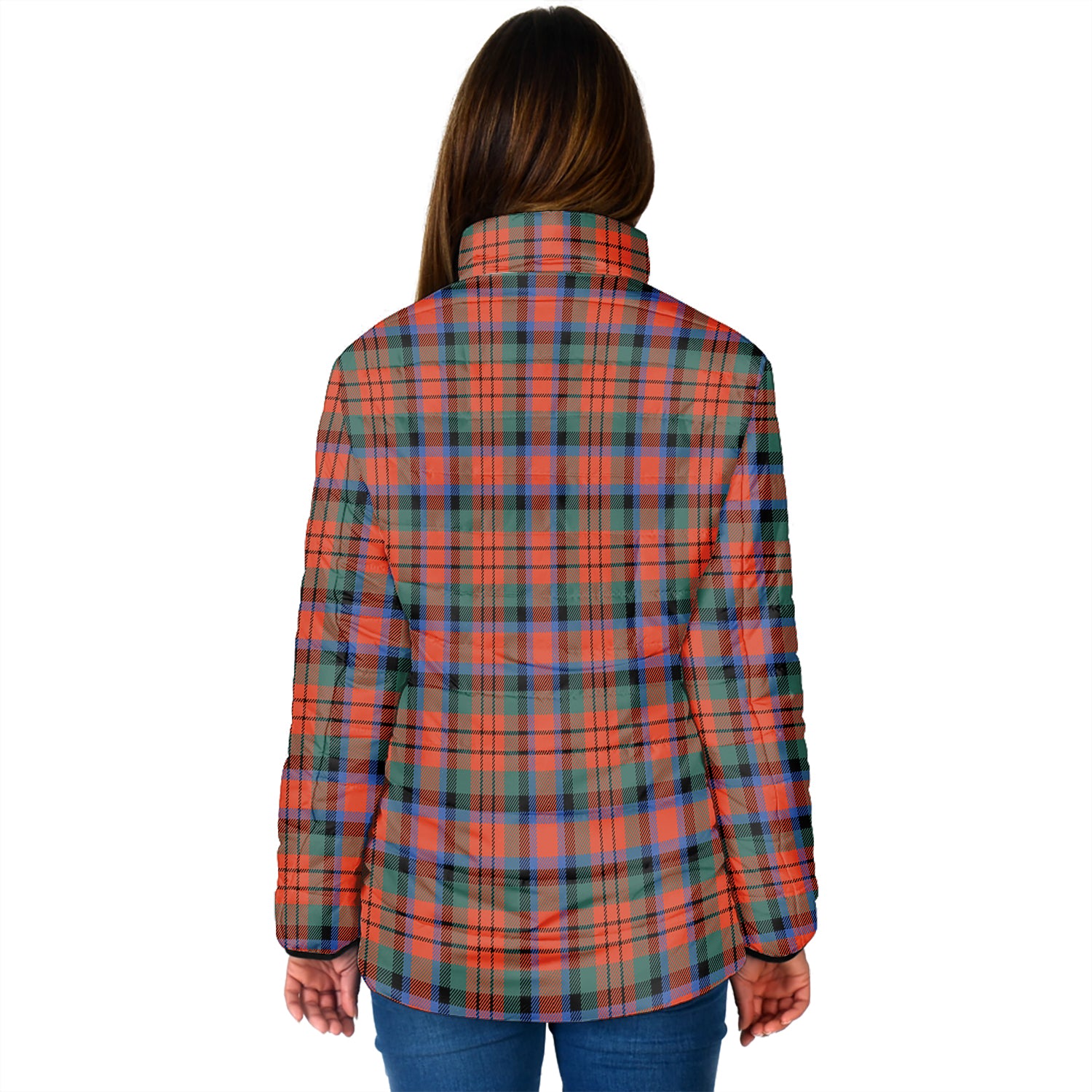 MacDuff Ancient Tartan Padded Jacket with Family Crest - Tartan Vibes Clothing