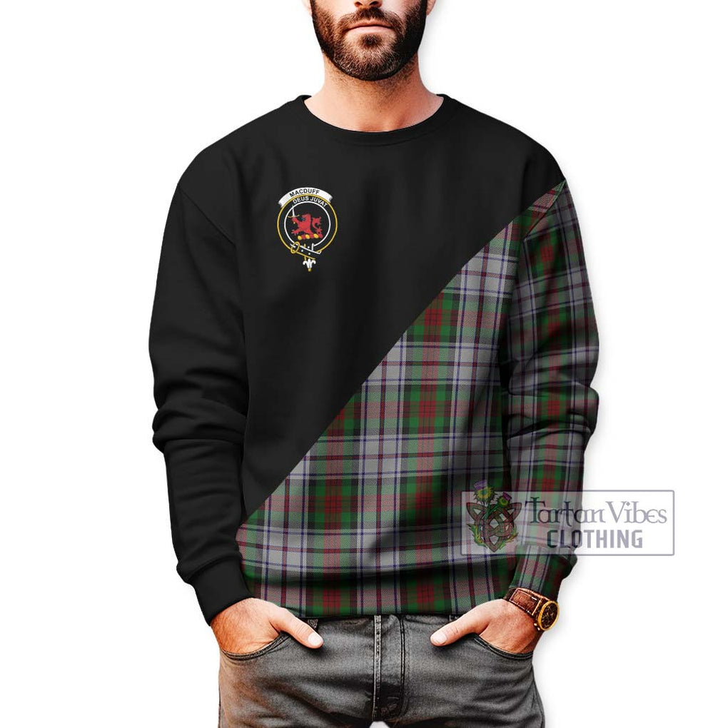 MacDuff Dress Tartan Sweatshirt with Family Crest and Military Logo Style Unisex - Tartanvibesclothing Shop