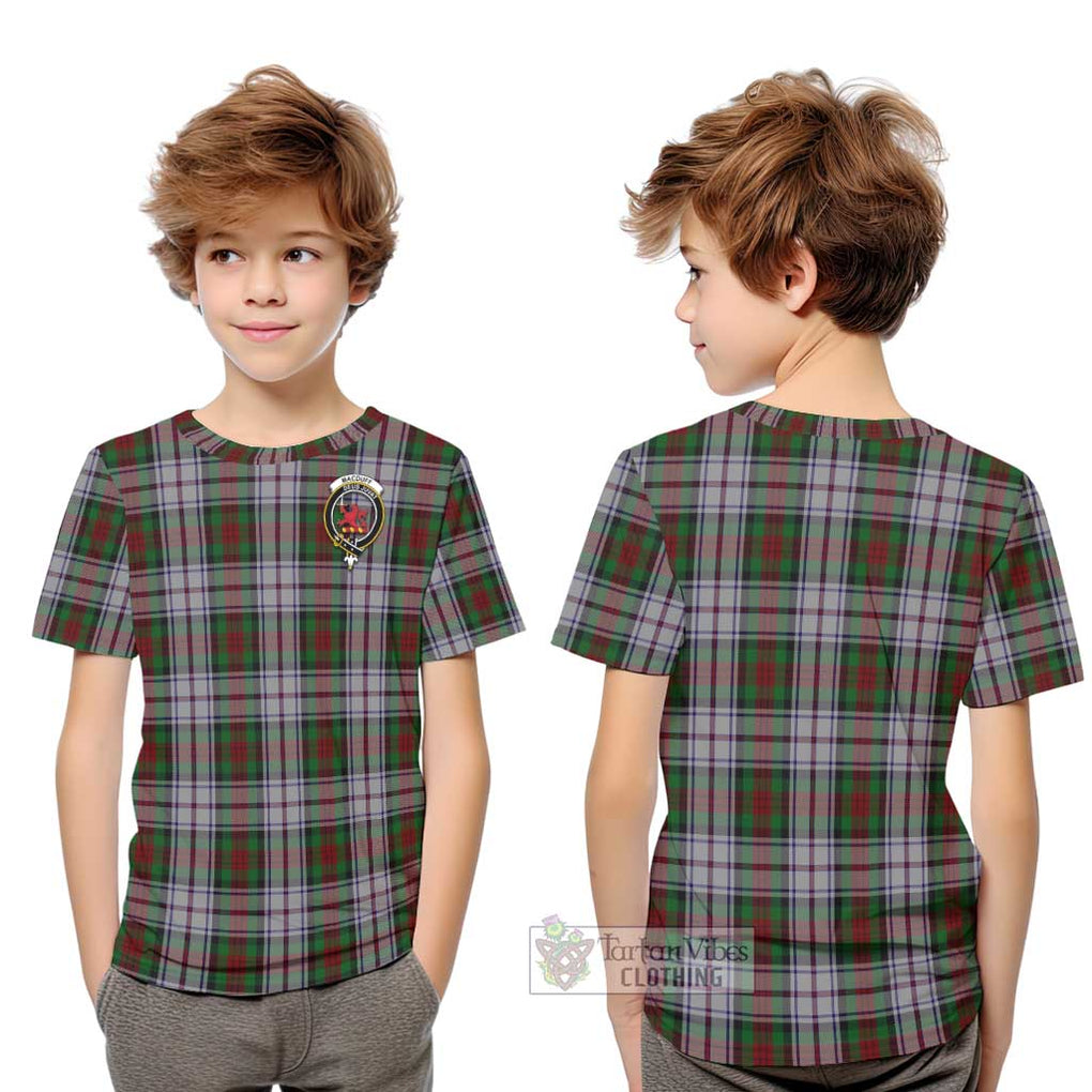 MacDuff Dress Tartan Kid T-Shirt with Family Crest Youth XL Size14 - Tartanvibesclothing Shop