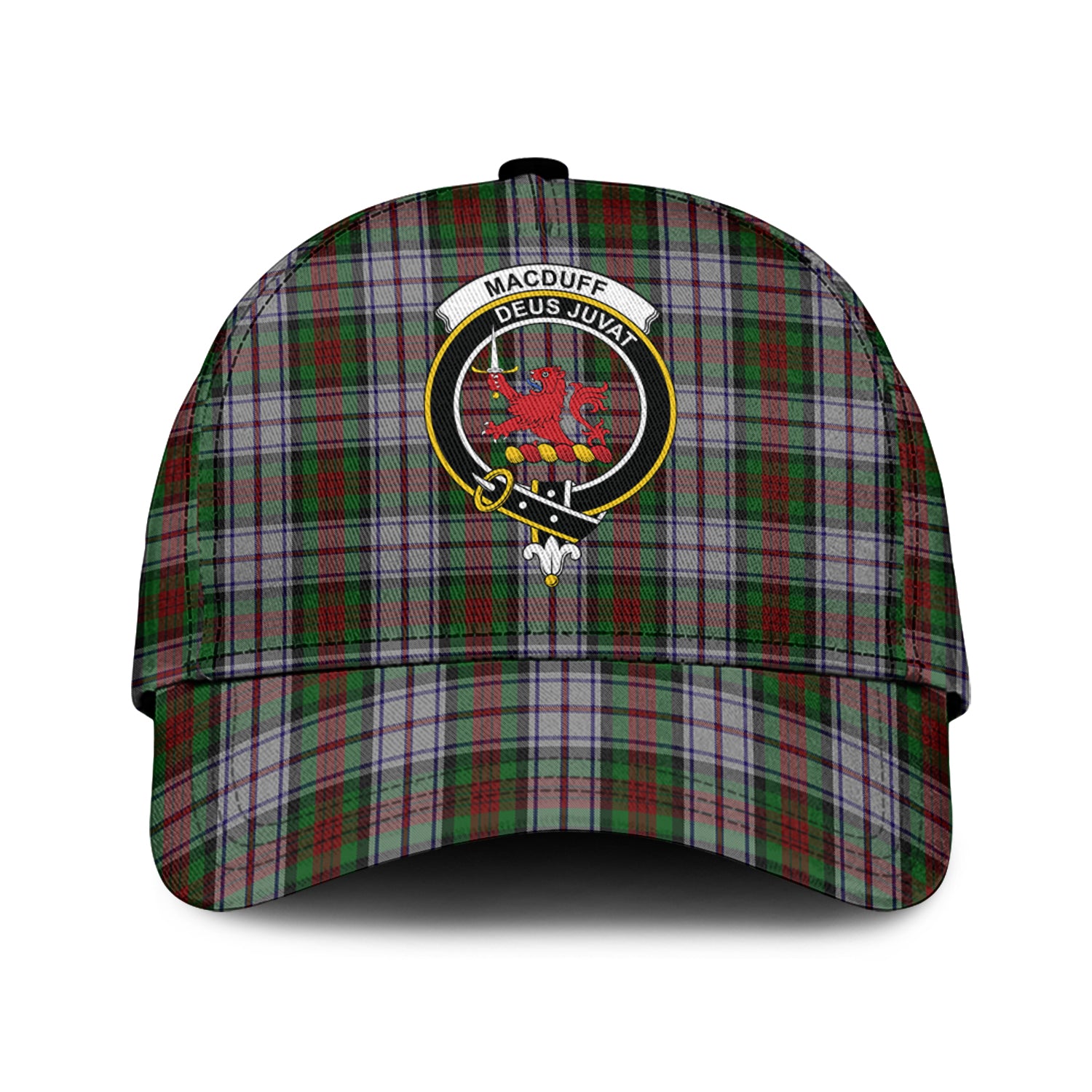 MacDuff Dress Tartan Classic Cap with Family Crest Classic Cap Universal Fit - Tartan Vibes Clothing