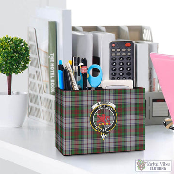 MacDuff Dress Tartan Pen Holder with Family Crest