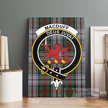 MacDuff Dress Tartan Canvas Print Wall Art with Family Crest