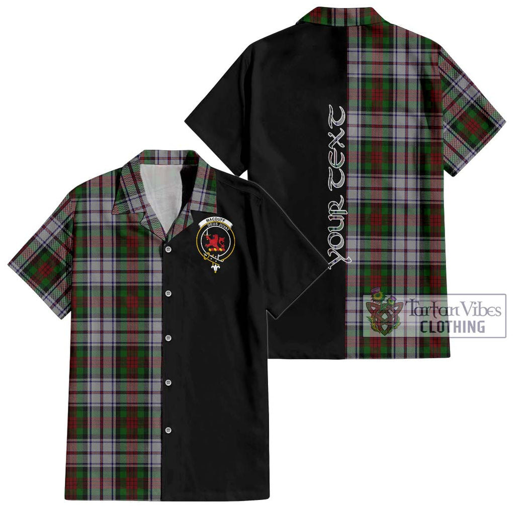 MacDuff Dress Tartan Short Sleeve Button Shirt with Family Crest and Half Of Me Style Kid - Tartanvibesclothing Shop