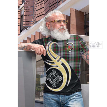 MacDuff Dress Tartan Cotton T-shirt with Family Crest and Celtic Symbol Style