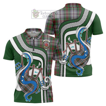 MacDuff Dress Tartan Zipper Polo Shirt with Epic Bagpipe Style