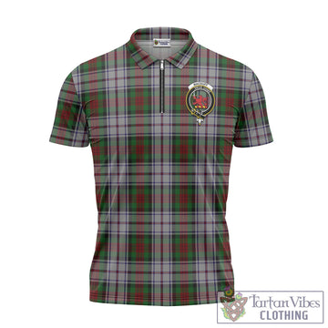 MacDuff Dress Tartan Zipper Polo Shirt with Family Crest