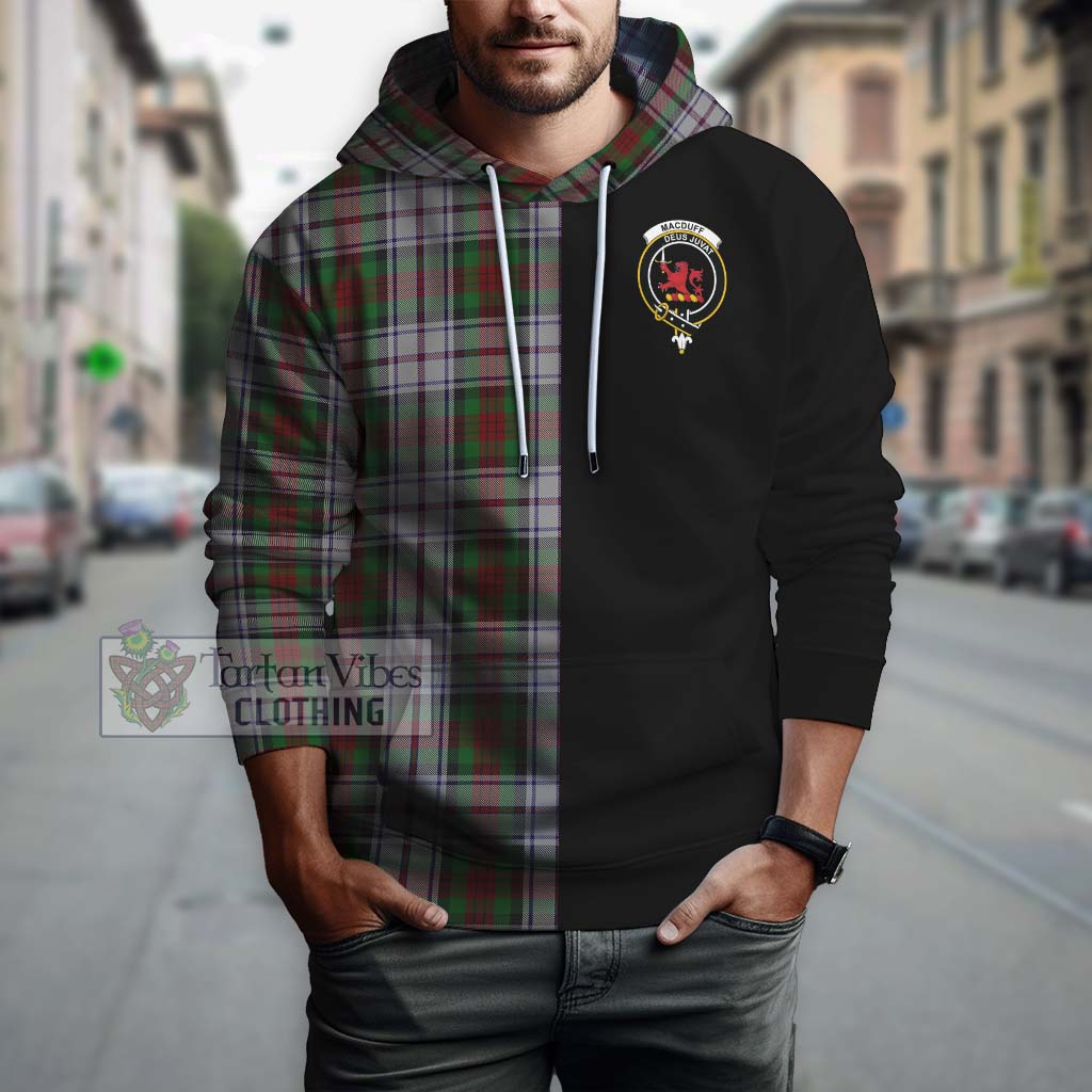 Tartan Vibes Clothing MacDuff Dress Tartan Hoodie with Family Crest and Half Of Me Style