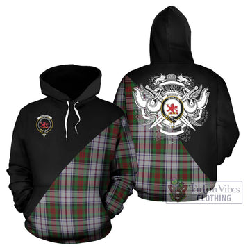 MacDuff Dress Tartan Hoodie with Family Crest and Military Logo Style