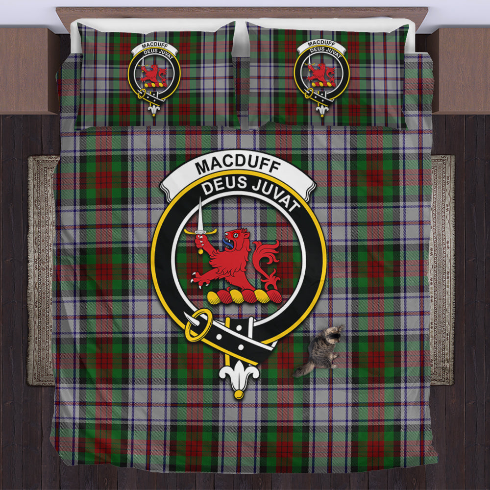 MacDuff Dress Tartan Bedding Set with Family Crest US Bedding Set - Tartan Vibes Clothing