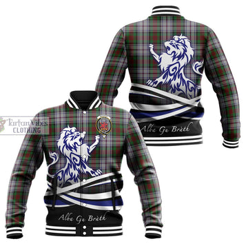 MacDuff Dress Tartan Baseball Jacket with Alba Gu Brath Regal Lion Emblem