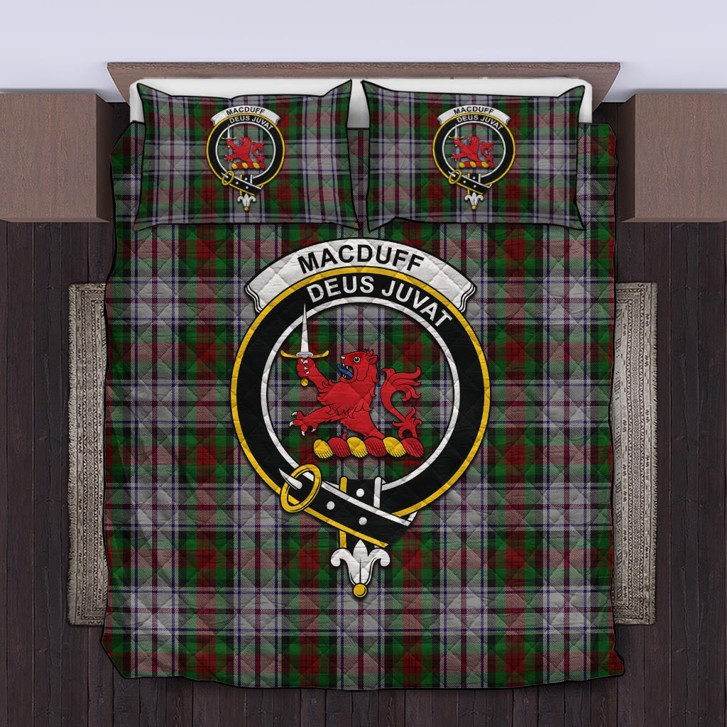 MacDuff Dress Tartan Quilt Bed Set with Family Crest Twin - Tartan Vibes Clothing