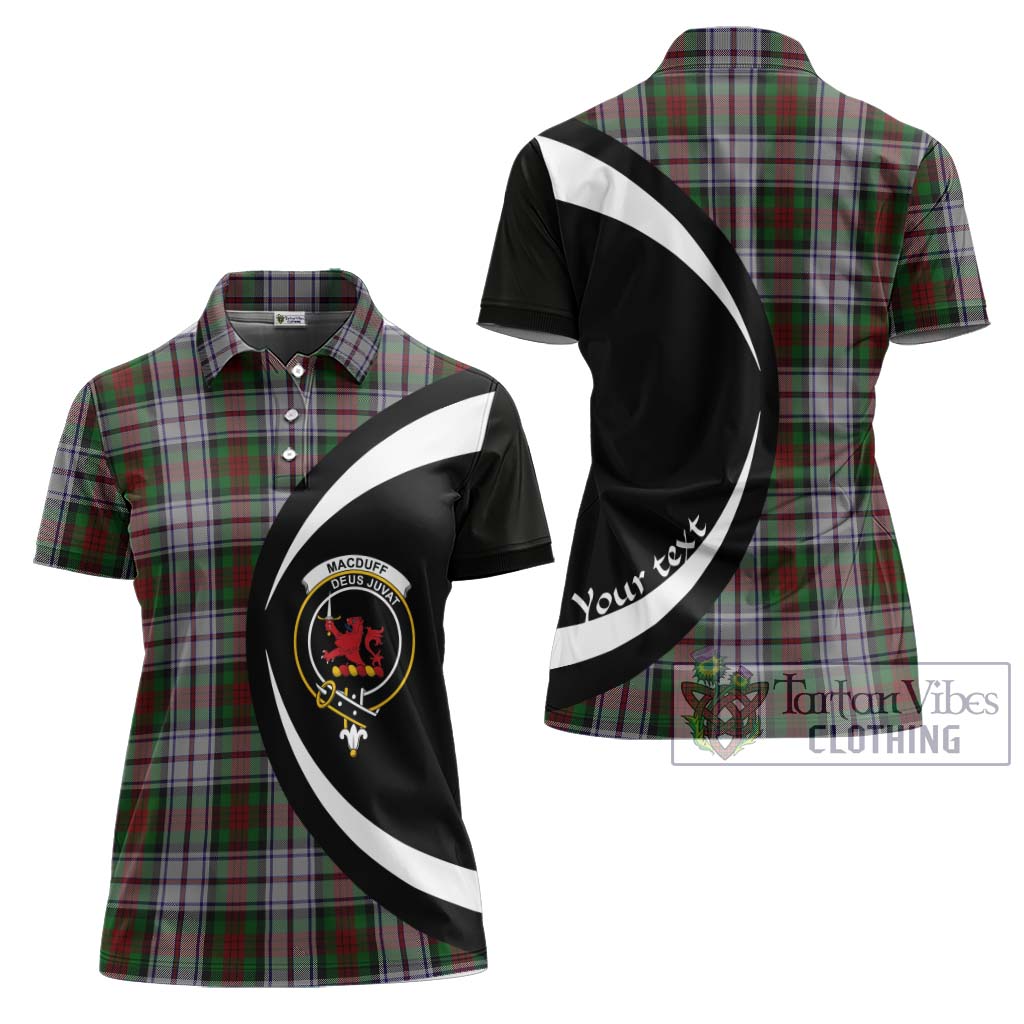 MacDuff Dress Tartan Women's Polo Shirt with Family Crest Circle Style Women - Tartan Vibes Clothing