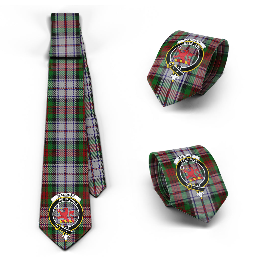 MacDuff Dress Tartan Classic Necktie with Family Crest Necktie One Size - Tartan Vibes Clothing