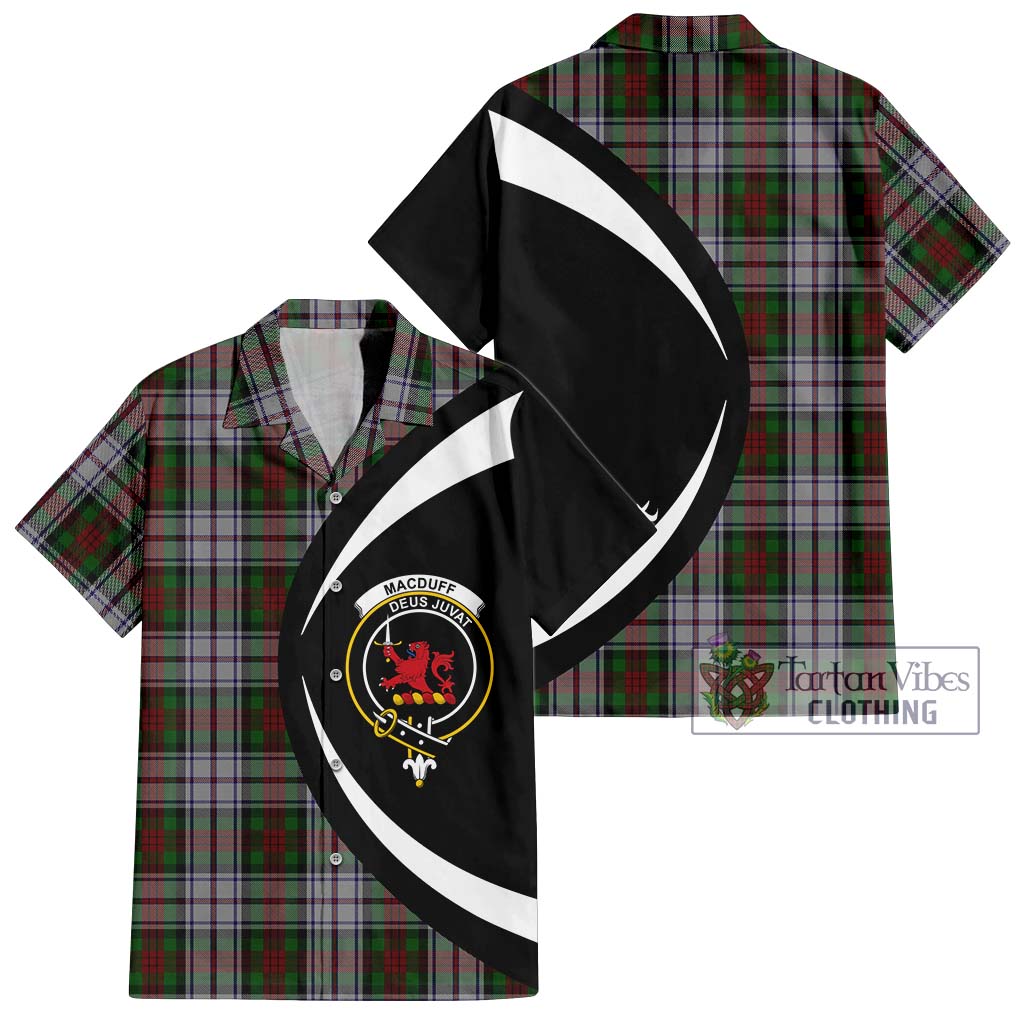 MacDuff Dress Tartan Short Sleeve Button Up with Family Crest Circle Style Kid - Tartan Vibes Clothing