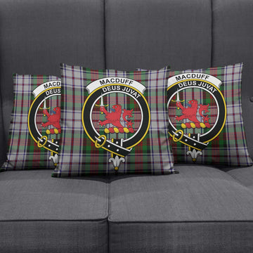 MacDuff Dress Tartan Pillow Cover with Family Crest