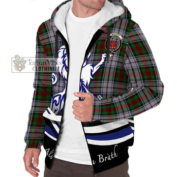 MacDuff Dress Tartan Sherpa Hoodie with Alba Gu Brath Regal Lion Emblem