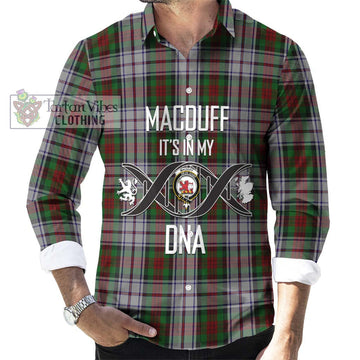 MacDuff Dress Tartan Long Sleeve Button Shirt with Family Crest DNA In Me Style